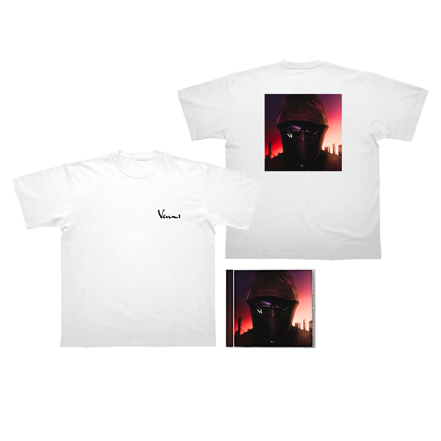 PACK CD + T-SHIRT (blanc ou noir)