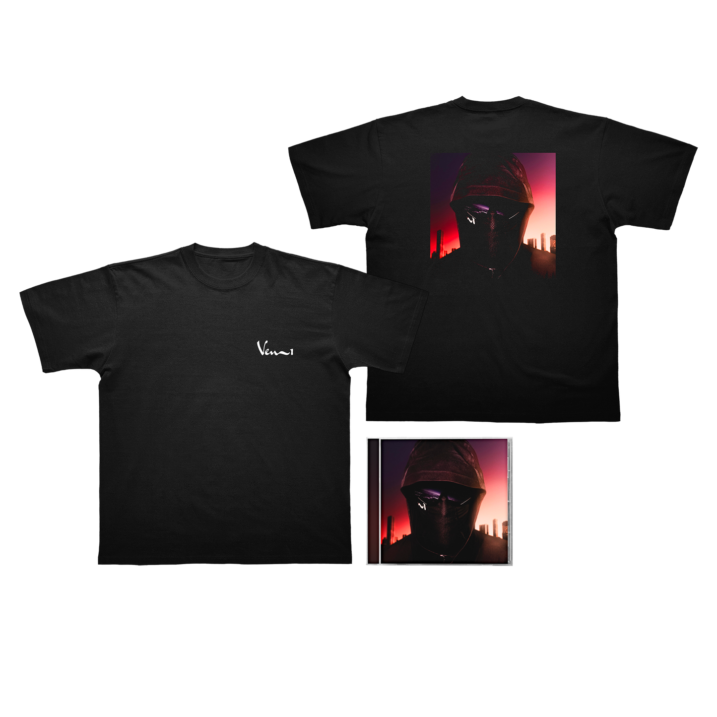 PACK CD + T-SHIRT (blanc ou noir)